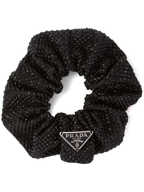 prada hair clip|Prada hair scrunchie.